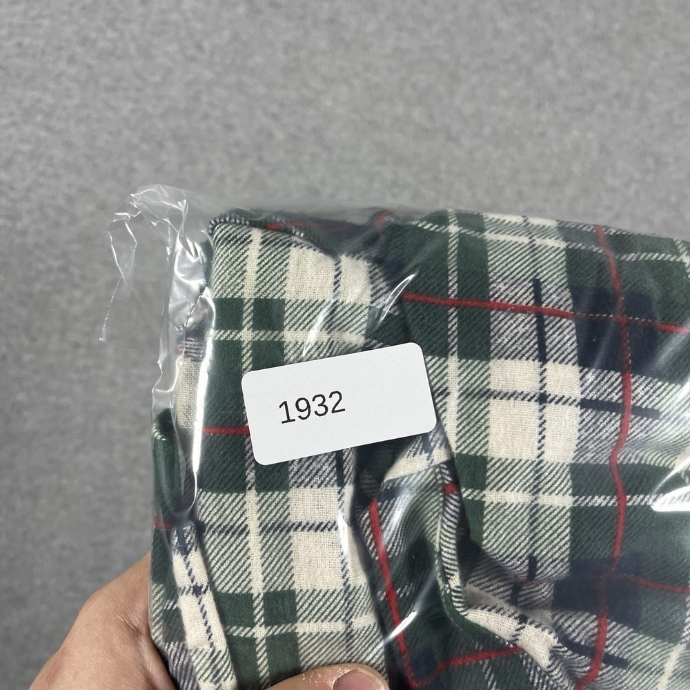 Vintage Dickies Shirt Mens XL Green Plaid Printed Flannel 100% Cotton 80s NWOT - Picture 8 of 8